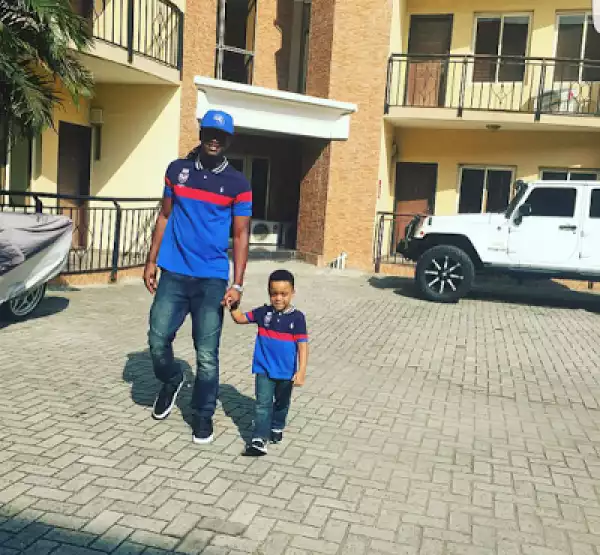 Paul Okoye steps out in matching outfits with his son